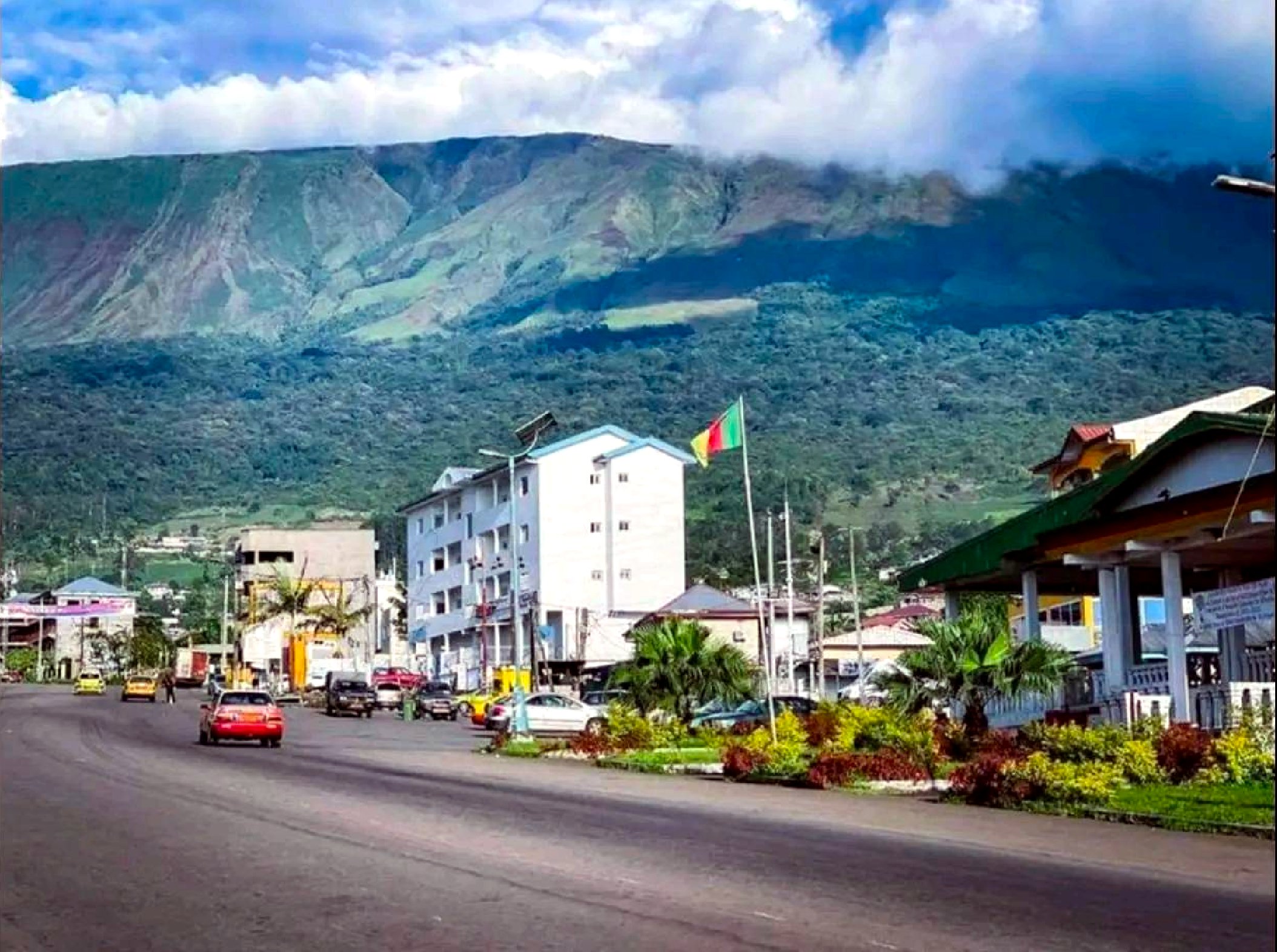 Mount Cameroon view from Bongo Square